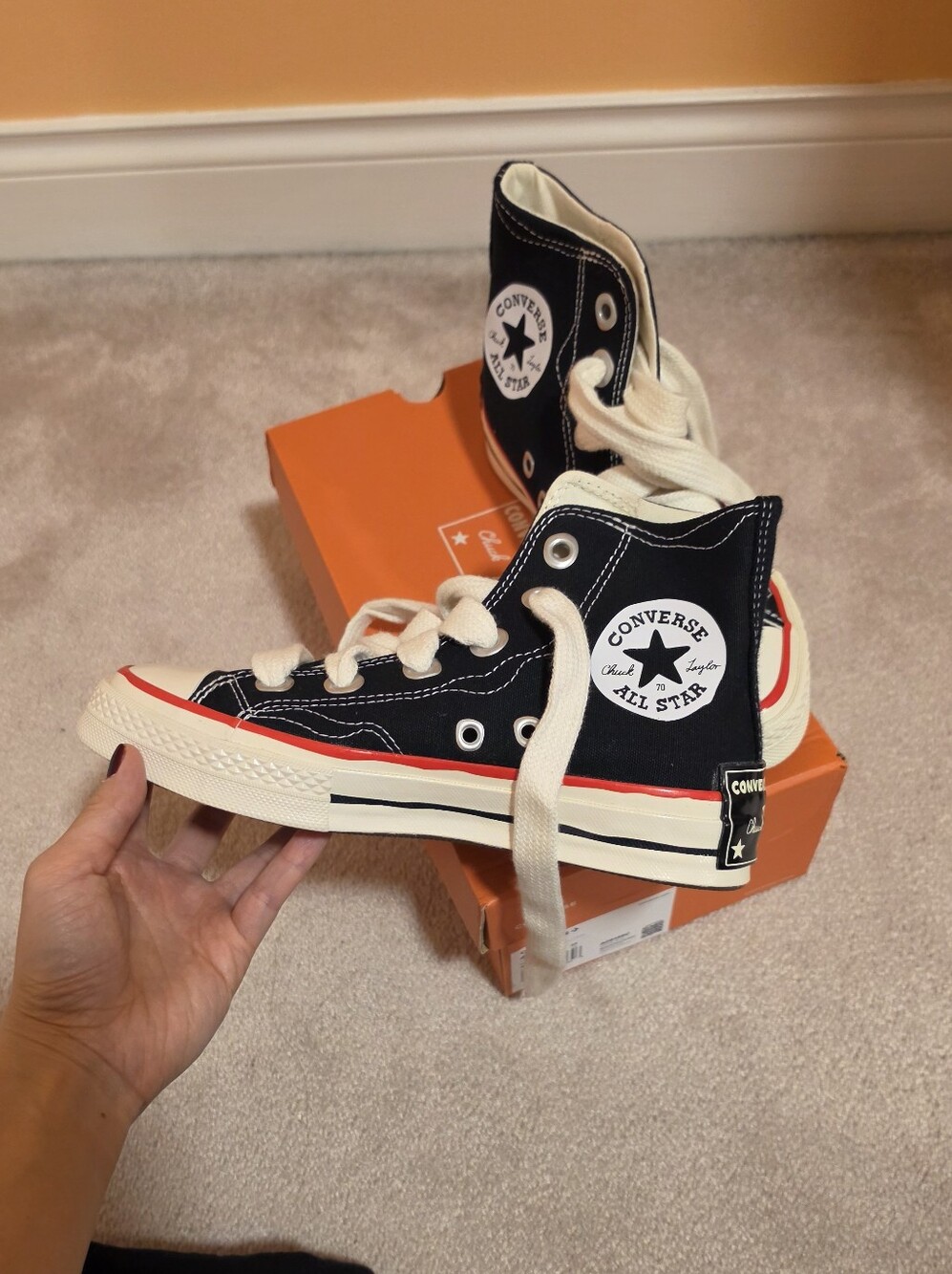*NEW IN BOX* Converse Hi-Rise Chuck 70s in Sketch Black
